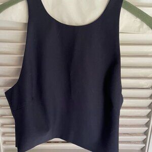 Elizabeth and James Navy Crop Top XS